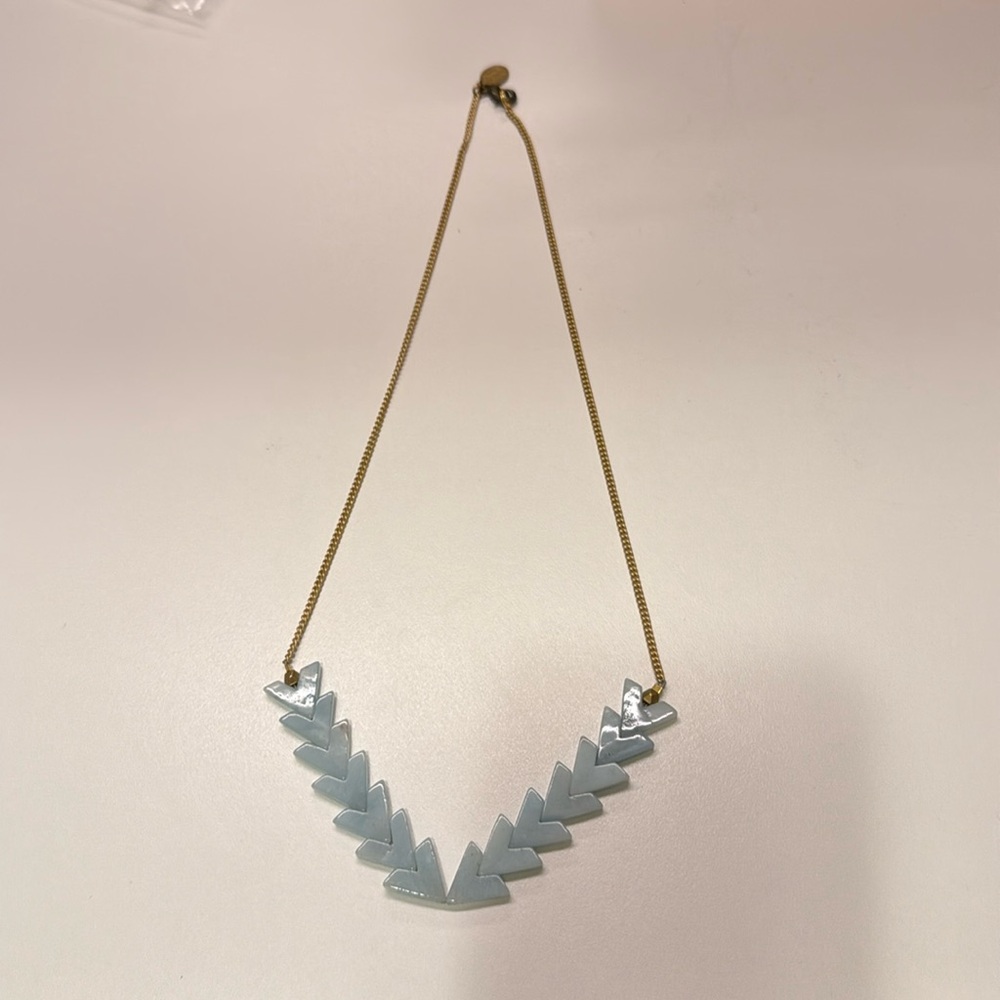 Chevron Necklace with Gold Chain